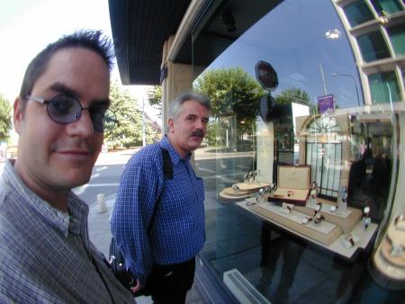 Hans and I outside the Patek boutique (photo by Dawn Bard)